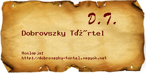 Dobrovszky Törtel névjegykártya